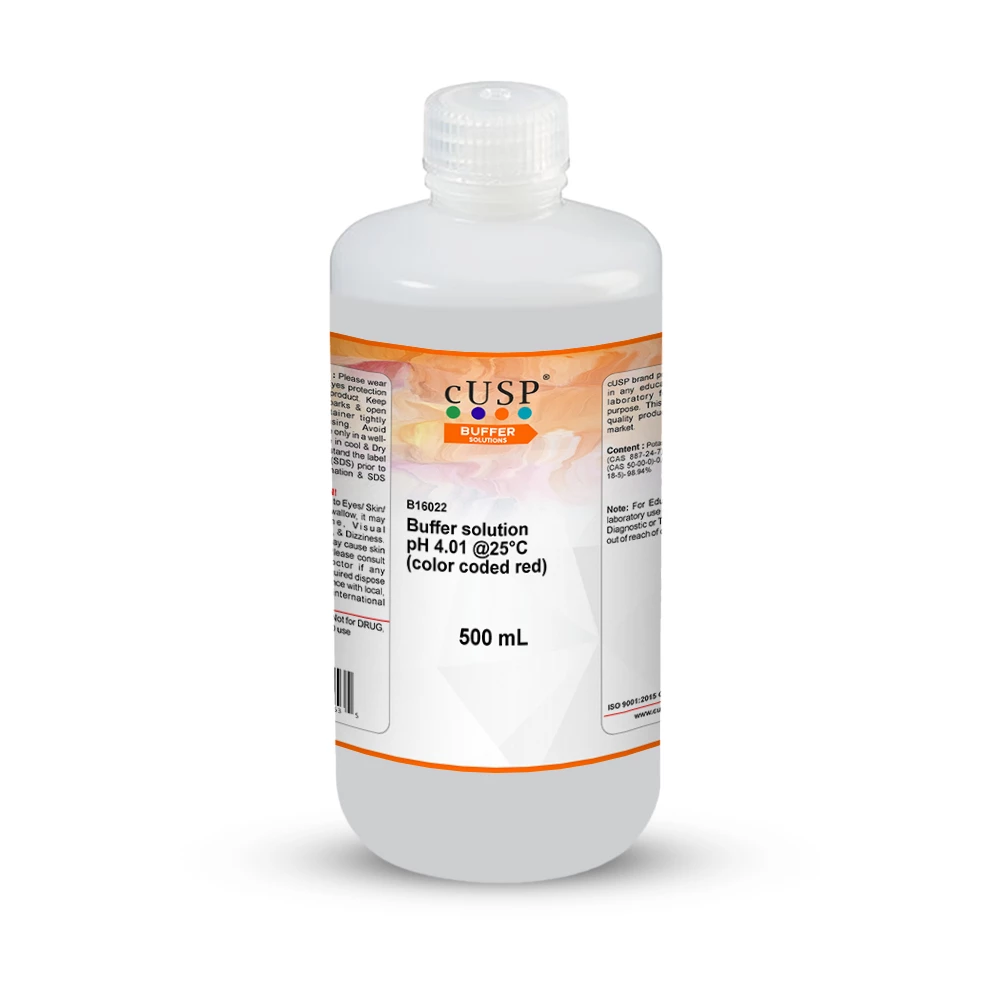 Buffer Solution pH 4.0 @ 25°C Color Coded Red