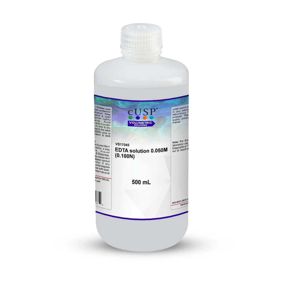 E.D.T.A. Solution 0.050M (0.100N)