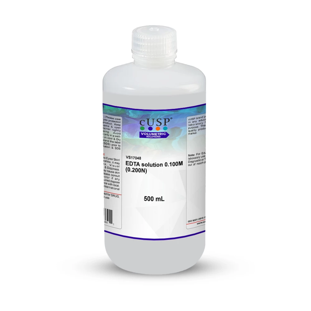 E.D.T.A. Solution 0.100M (0.200N)