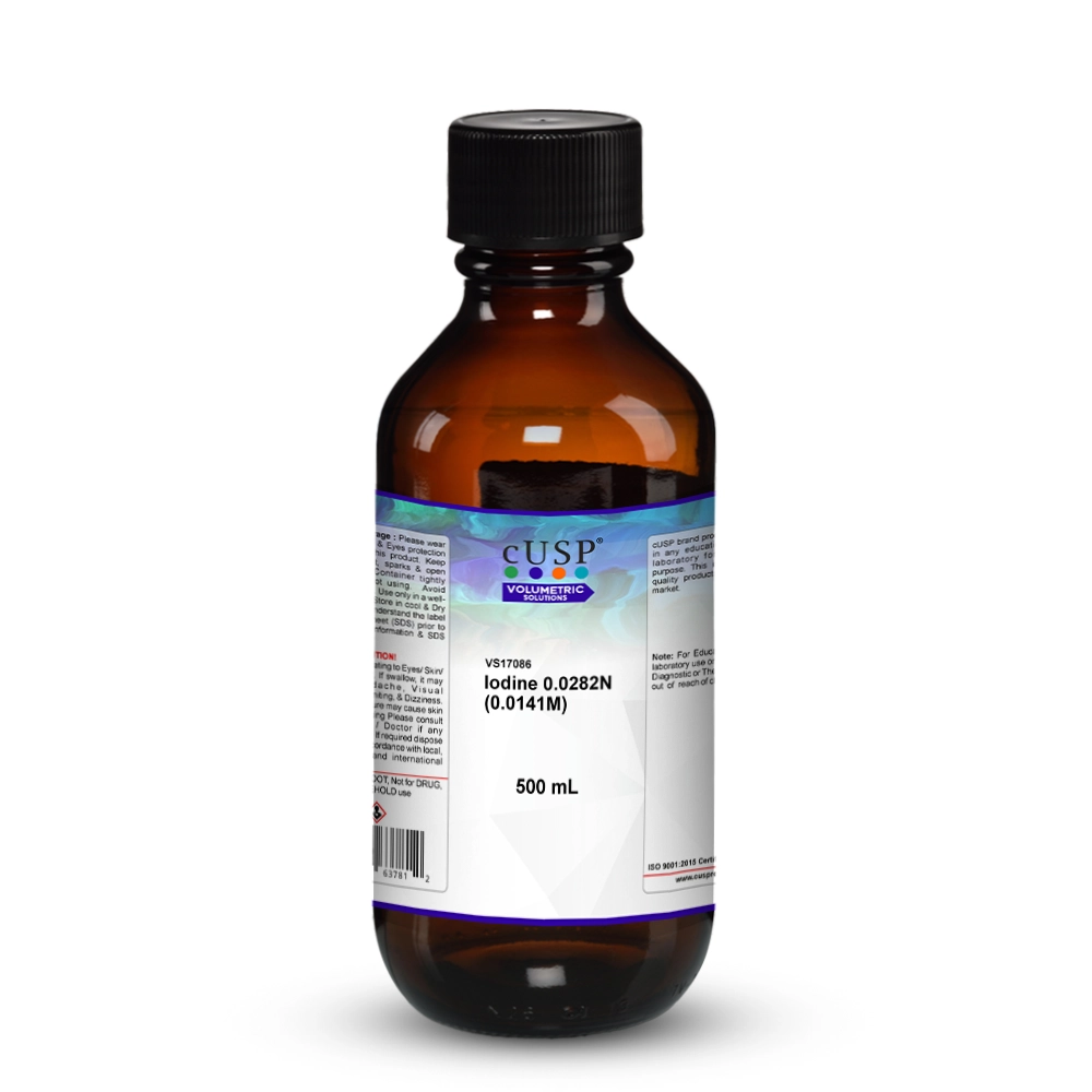 Iodine 0.0282N (0.0141M)